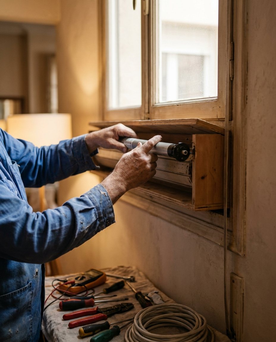 Persiana de aluminio en una vivienda de Sabadell